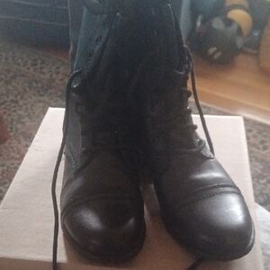 Steve Madden Women's Black Combat Boots